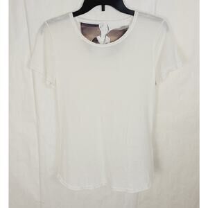 New Purotatto Cream micromodal t-shirt size small Italian Designer Luxe Minimal